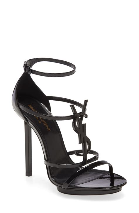 ysl black open toe heels|saint laurent YSL heels price.